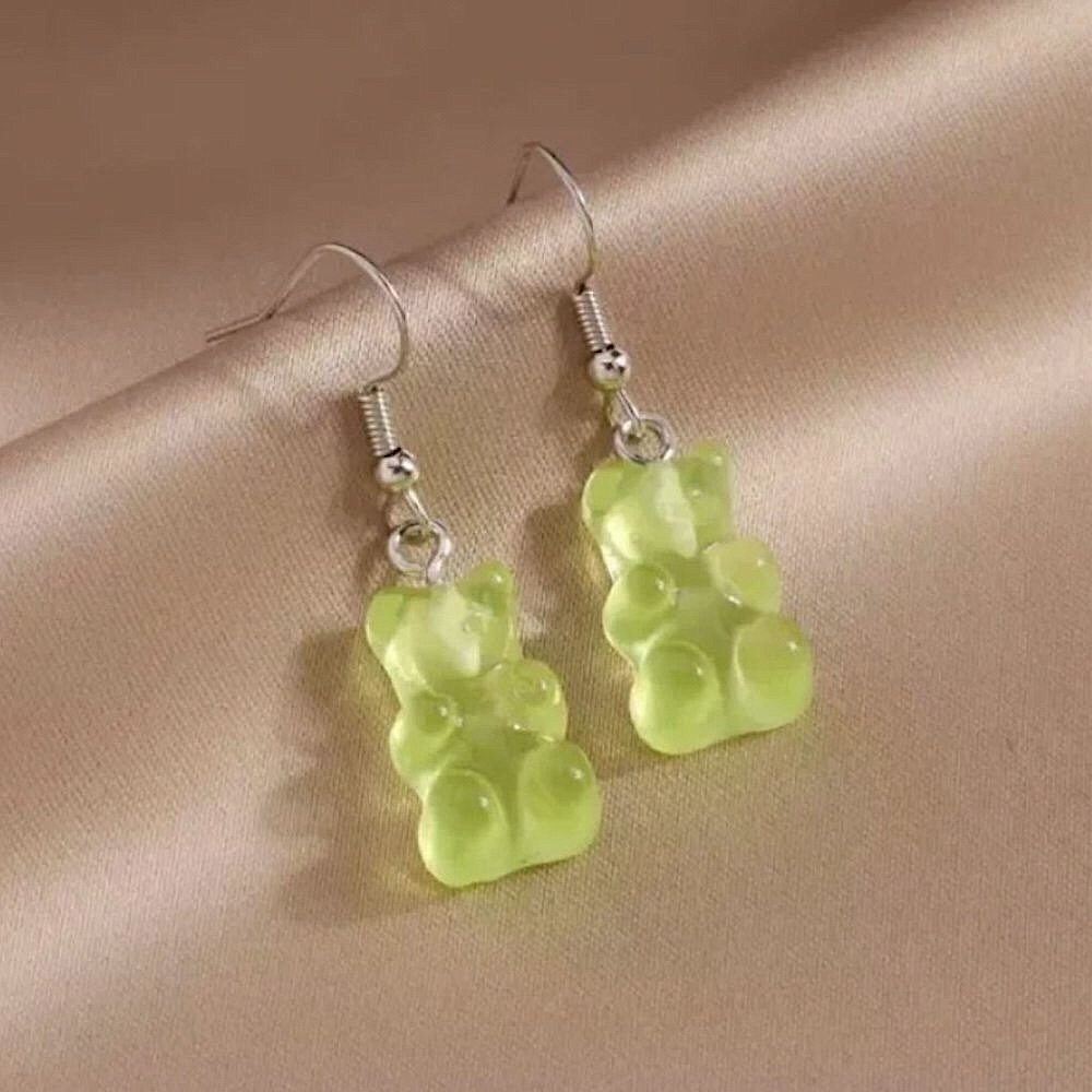 Gummy Bear Candy Retro Lightweight Fun/Cartoon Colorful Cute Dainty Earrings - Picture 5 of 16